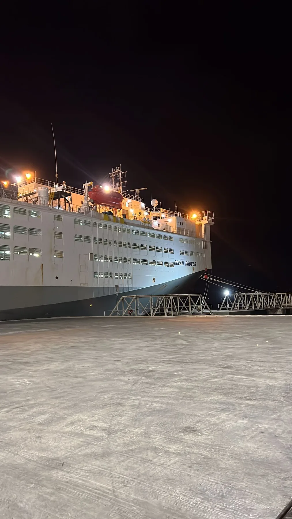 Navio Ocean Drover na operação para a Turquia